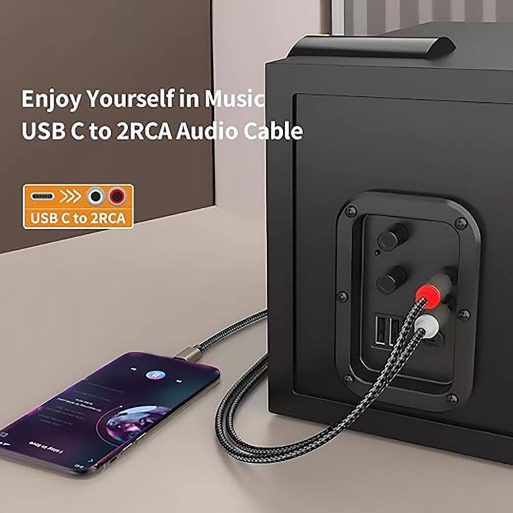Cable de audio USB C a 2 RCA,  - Audio Home Cinema reseña y precio
